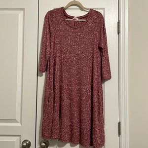 Pink Lily crimson long sleeve sweater dress with pockets size L